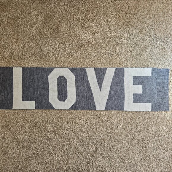 Rebecca Minkoff LOVE Scarf Grey White - Picture 8 of 8